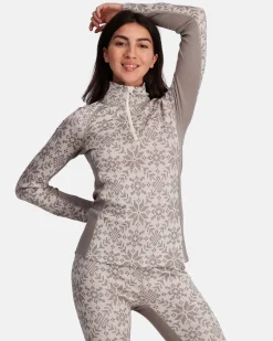 Outlet Edith Half Zip Wool Long Sleeve