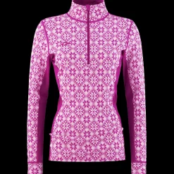 Best Sale Rose Half Zip Baselayer Top - 100% Merino Wool Wool Long Sleeve