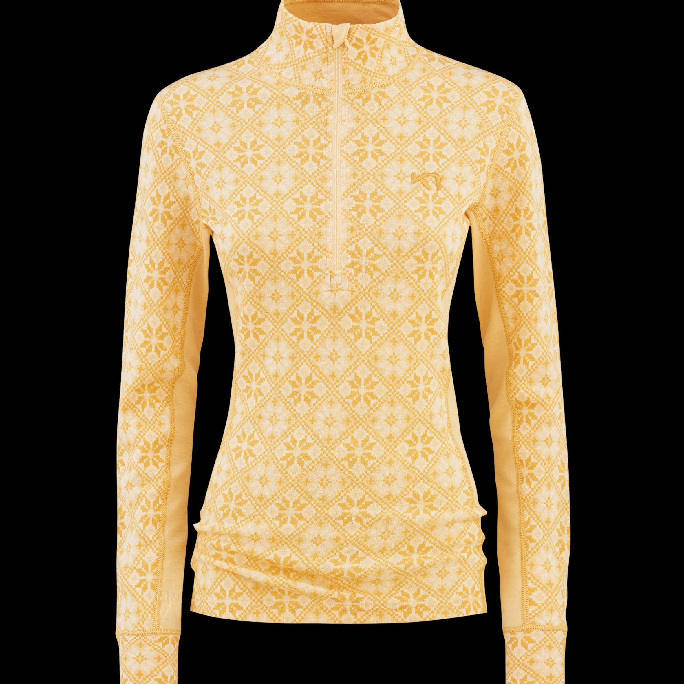 Sale Rose Half Zip Baselayer Top - 100% Merino Wool Wool Long Sleeve