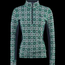 Cheap Rose Half Zip Baselayer Top - 100% Merino Wool Wool Long Sleeve