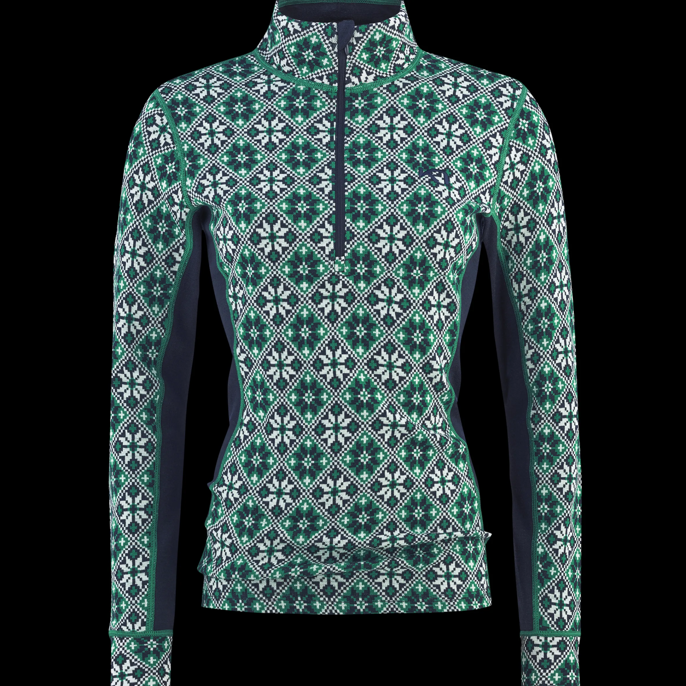 Cheap Rose Half Zip Baselayer Top - 100% Merino Wool Wool Long Sleeve