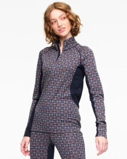 Flash Sale Rose Light Baselayer Half Zip Wool Long Sleeve