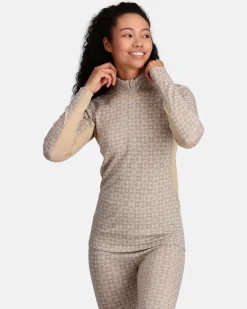 Best Sale Rose Light Baselayer Half Zip Wool Long Sleeve