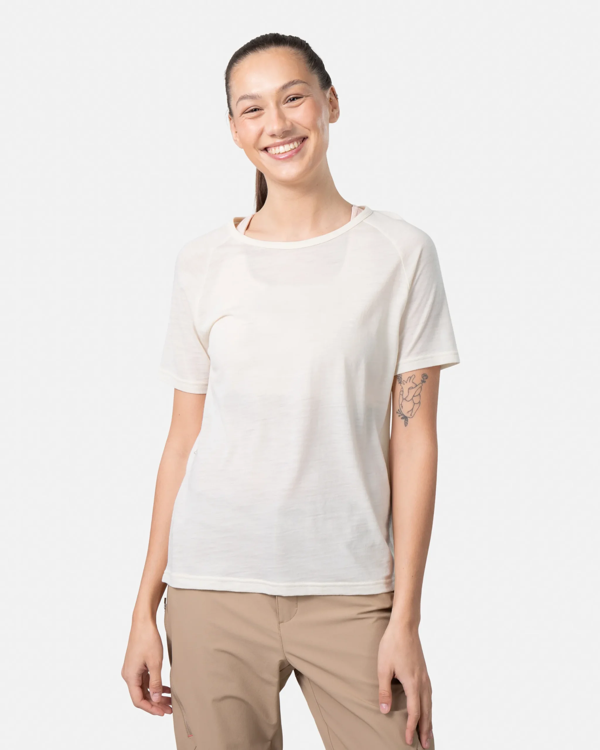 Fashion Sanne Wool Tee Wool T-Shirts|T-Shirts and Tops