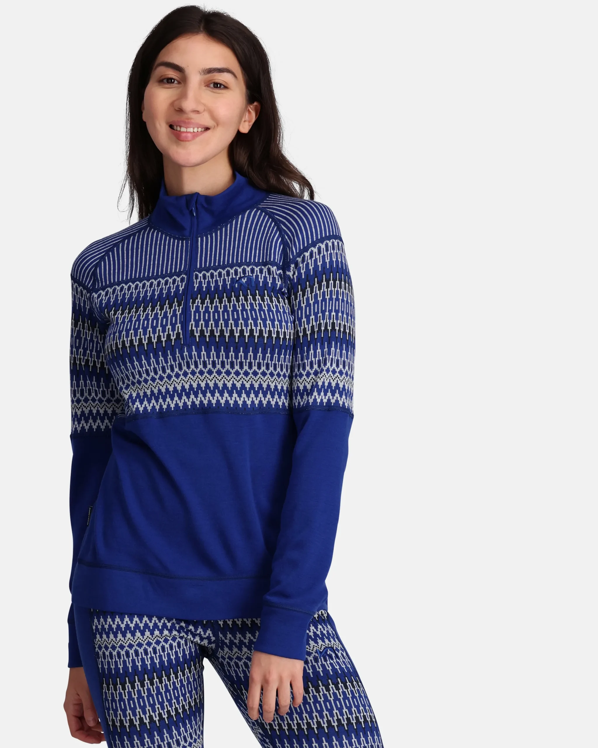 Shop Silja Half Zip Baselayer - 100% Merino Wool Wool Long Sleeve