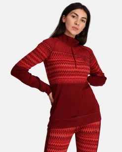 Discount Silja Half Zip Baselayer - 100% Merino Wool Wool Long Sleeve