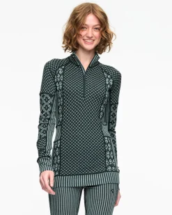 Discount Smekker Half Zip Baselayer - 100% Merino Wool Wool Long Sleeve