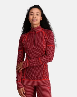 Outlet Smekker Half Zip Baselayer - 100% Merino Wool Wool Long Sleeve